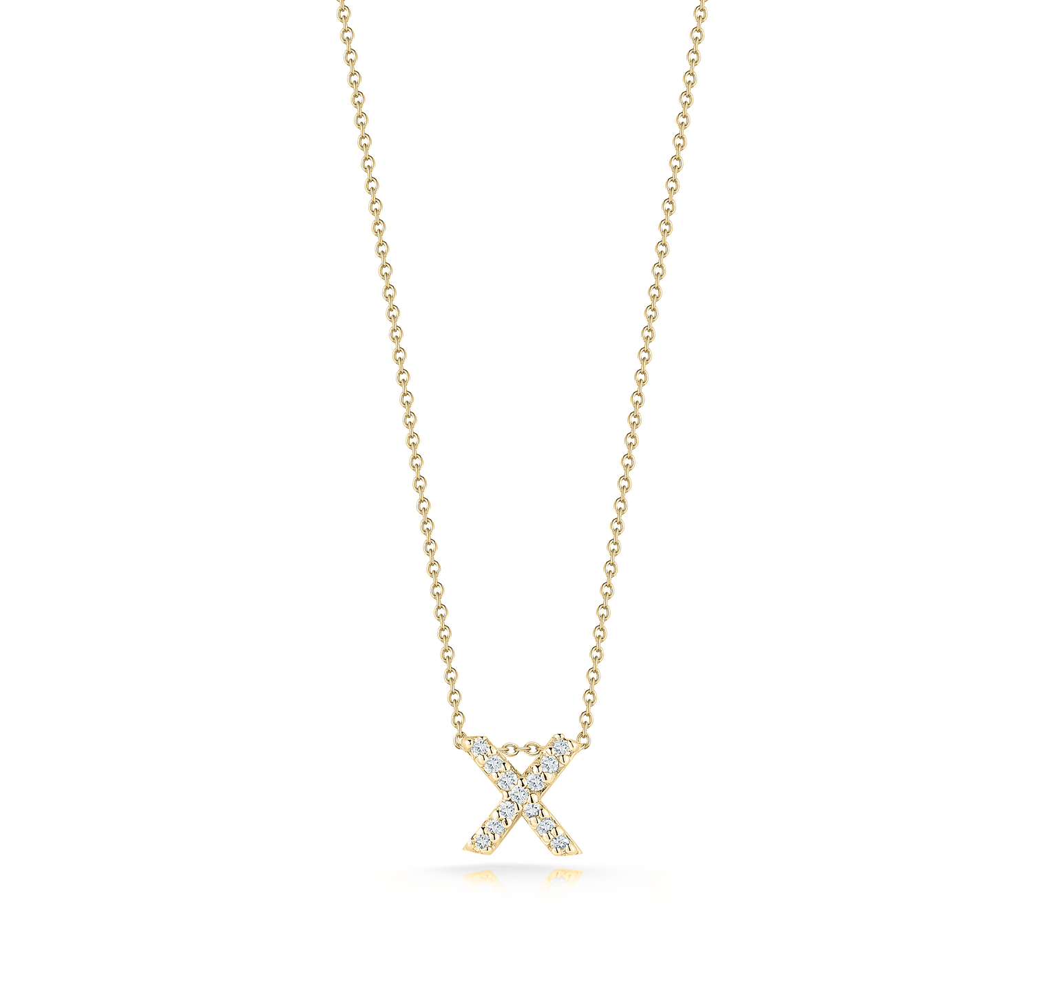 Roberto Coin Tiny Treasures Yellow Gold "Love Letter" Initial Pendant